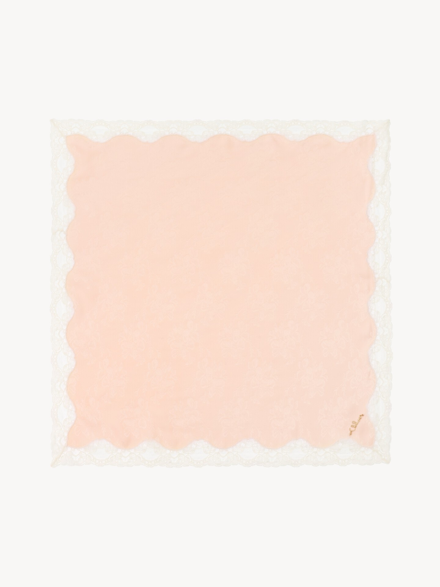 The Chlo&eacute; Poetic square scarf in silk & lace - 1.0