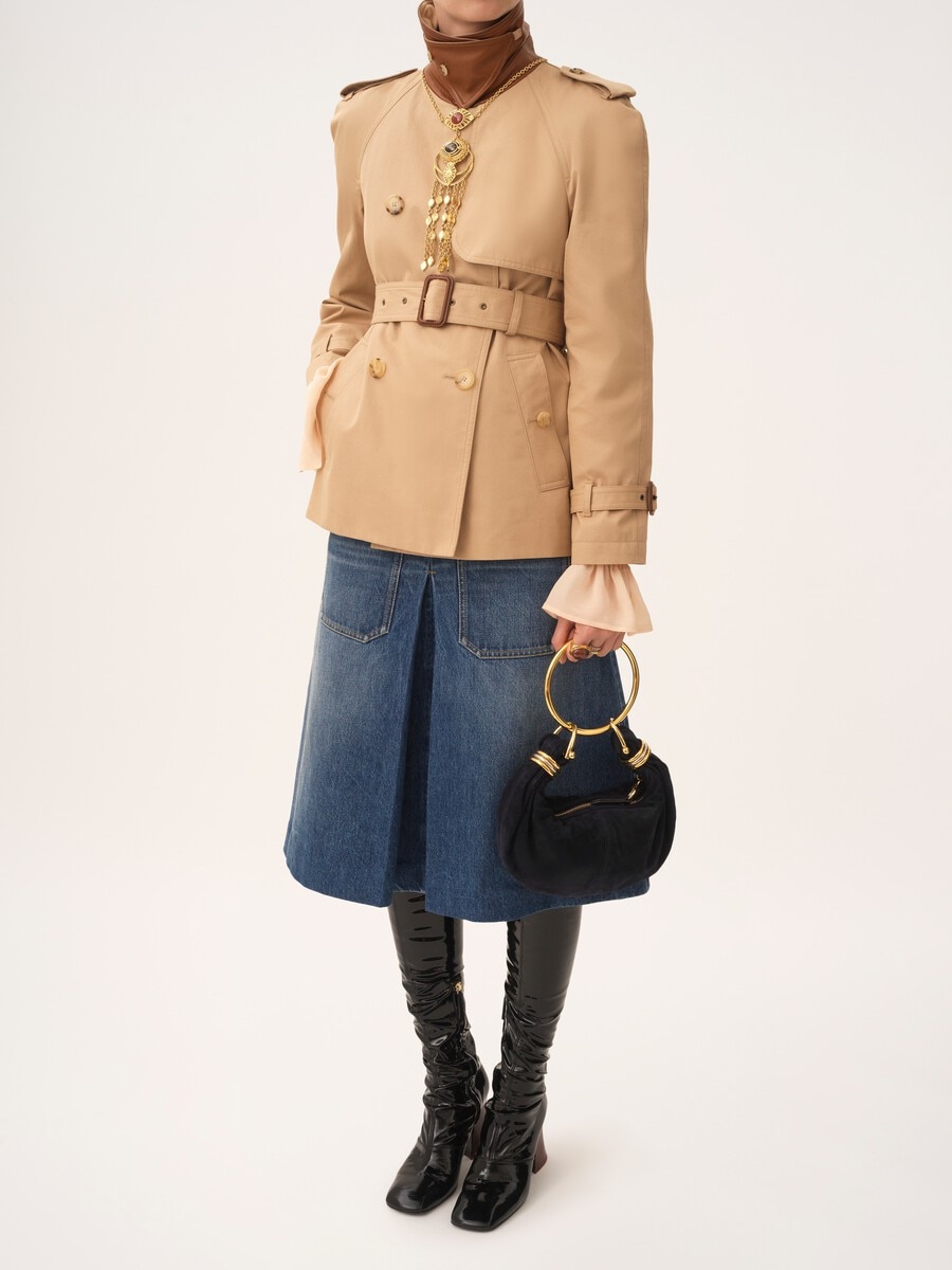 Mini Bracelet Hobo bag in suede leather - 8