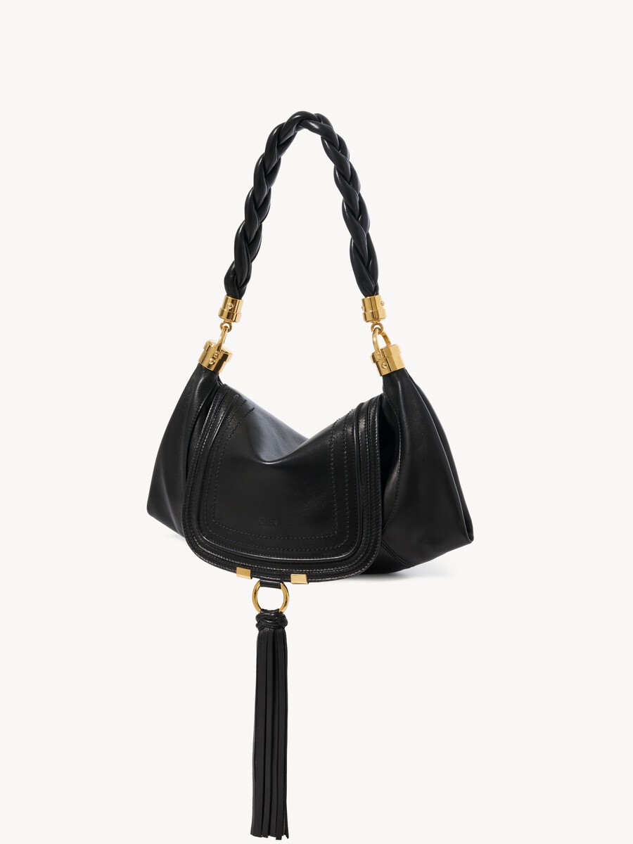 Small Marcie Foulard hobo bag in soft leather - 3