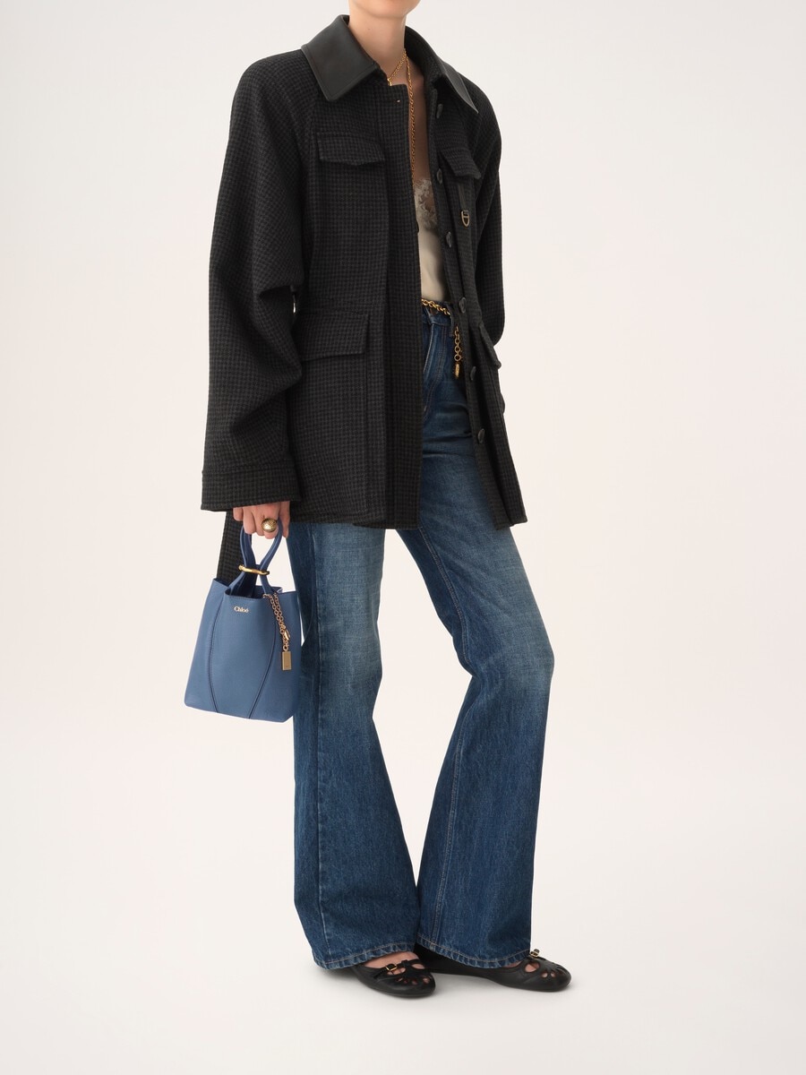 Bolso tote peque&ntilde;o Chlo&eacute; Spin de cuero granulado - 8