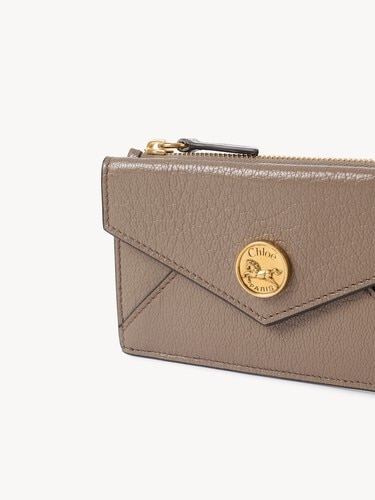 Small Envelope purse with card slots in grained leather - 6