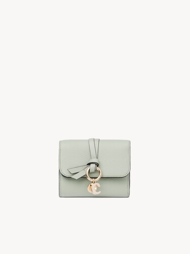 Small Alphabet tri-fold in grained leather - 1