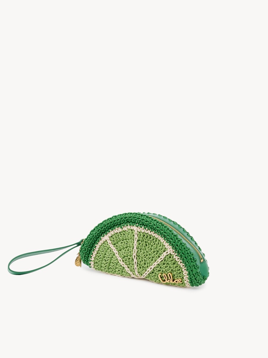 Chlo&eacute; Tropicus Lime Slice pouch in waxed cord - 2
