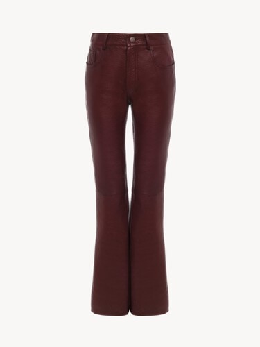 Flared pants in leather - 2