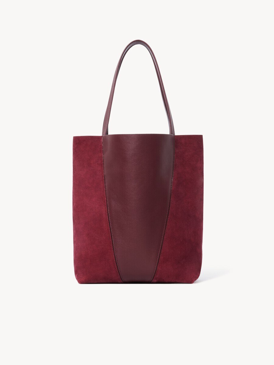 Bolso tote Chlo&eacute; Spin de ante y cuero suave - 5
