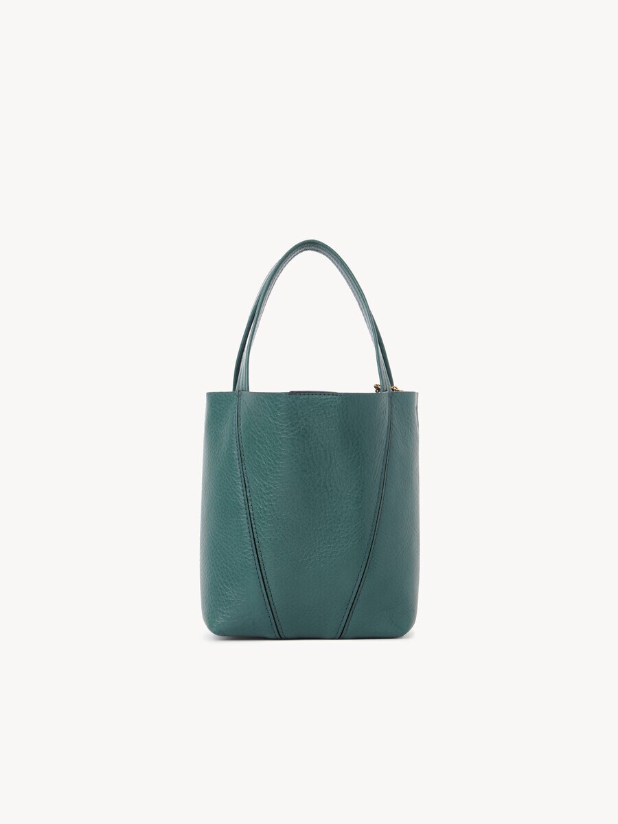 Small Chlo&eacute; Spin tote bag in grained leather - 4