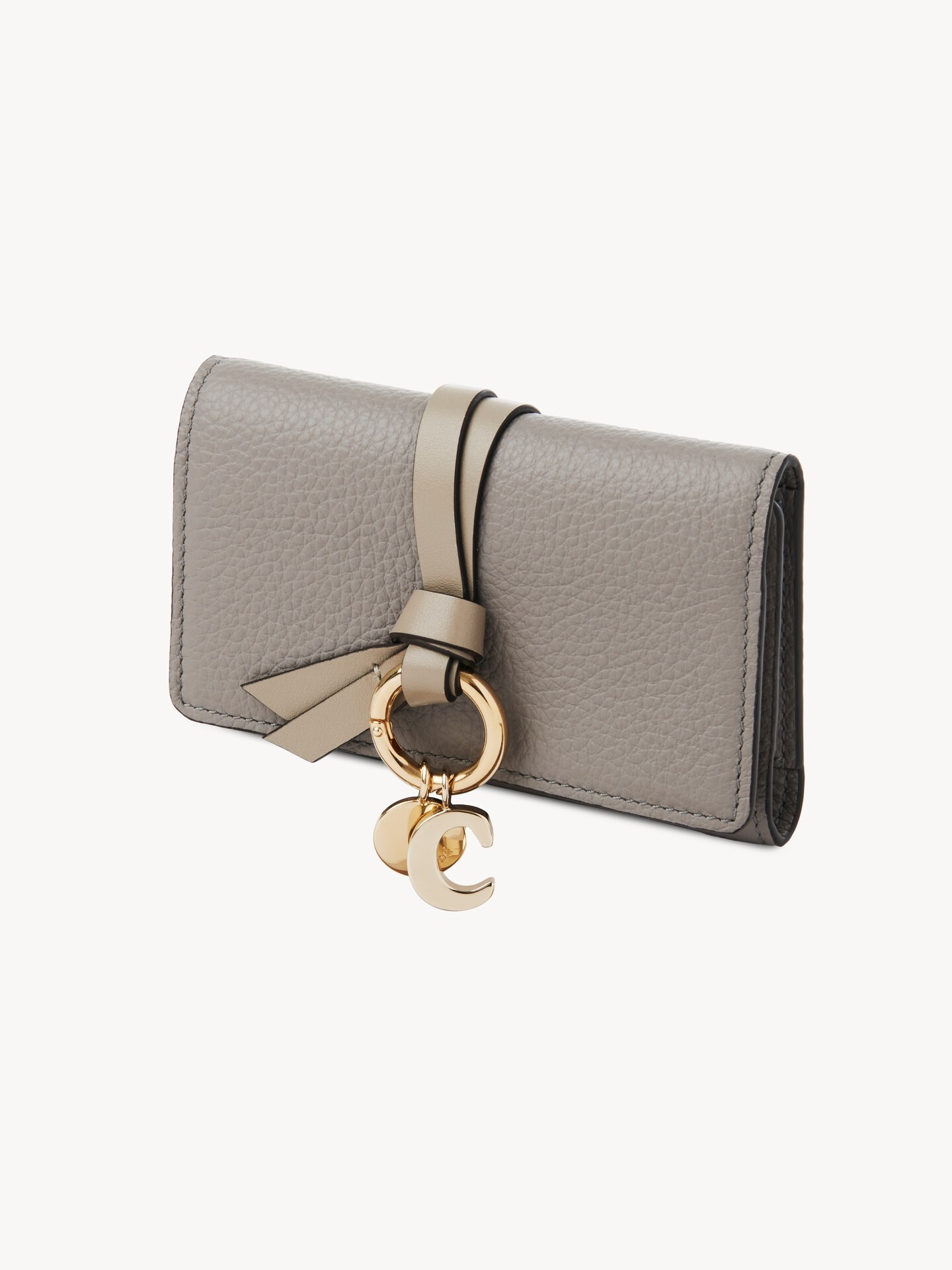 Alphabet key case in grained leather  - 3.0