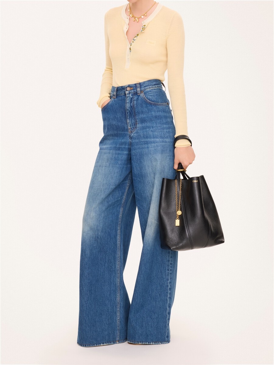 Chlo&eacute; Spin tote bag in grained leather - 6