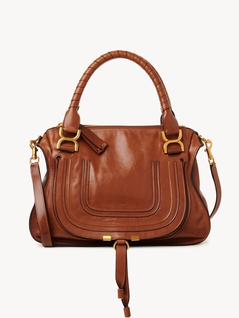 Bolso Marcie de cuero brillante