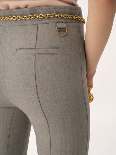Tailored pants in chin&eacute; wool - 7