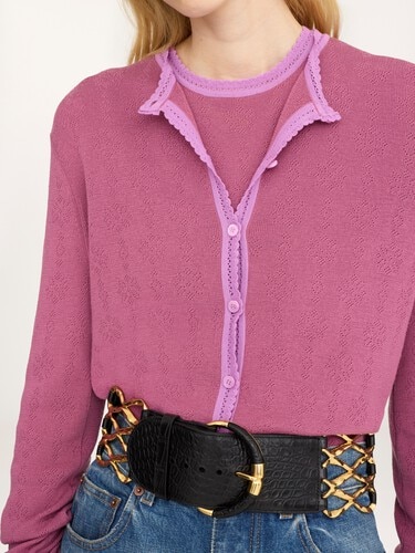 Fitted cardigan in a wool knit - 6