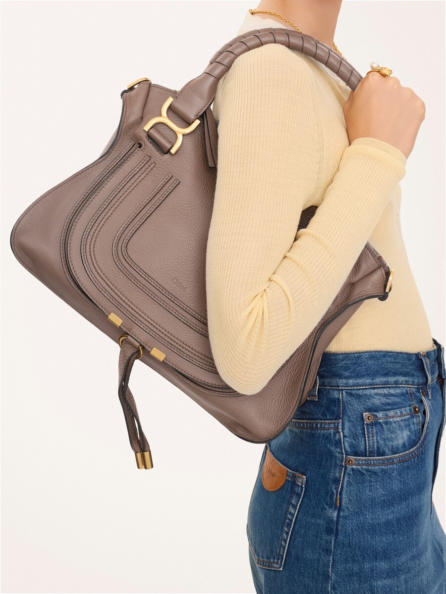 Small Marcie bag in grained leather - 3