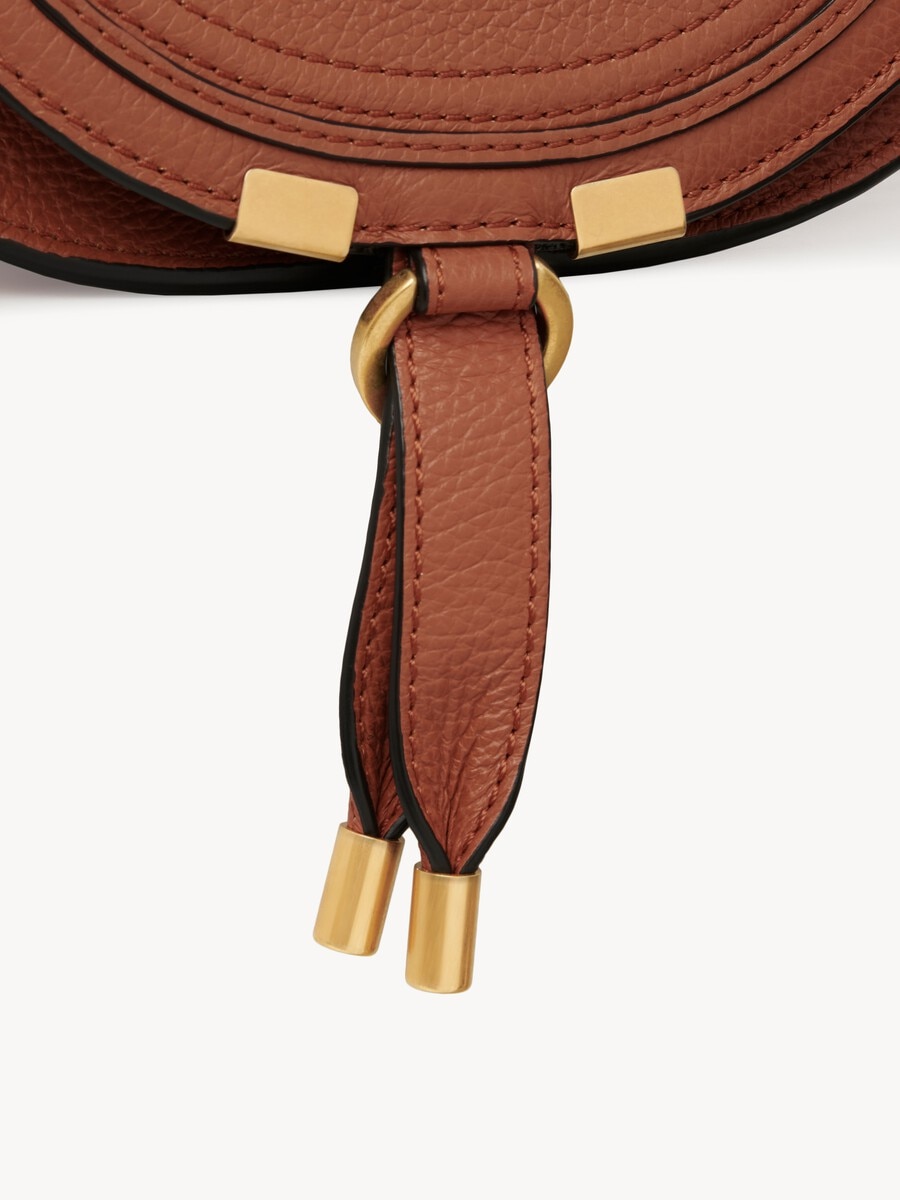 Small Marcie saddle bag in grained leather - 7