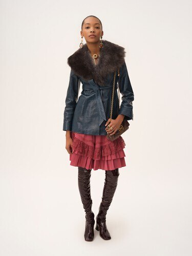 Short coat in leather - 3