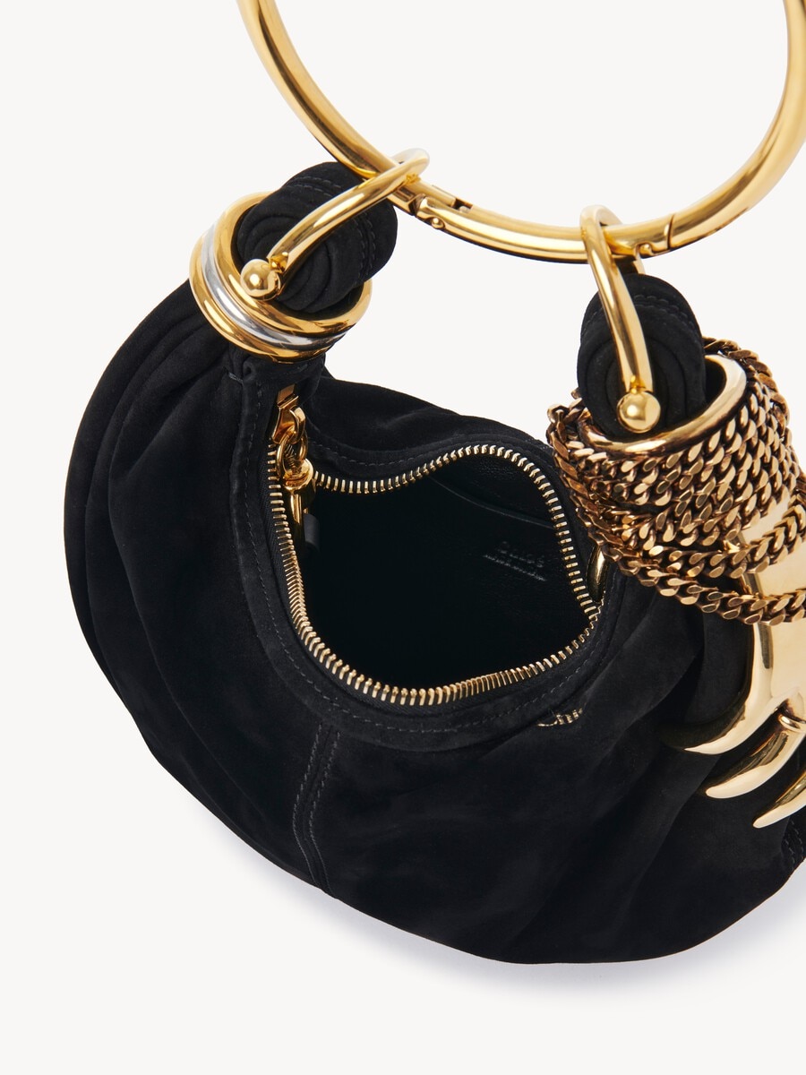 Mini Bracelet Hobo bag in suede leather - 6