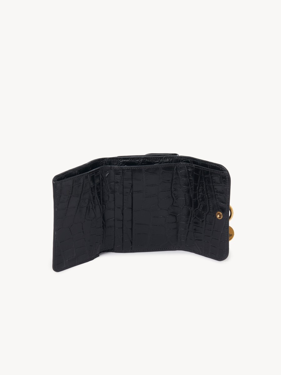 Small Alphabet tri-fold in croco-effect leather - 5