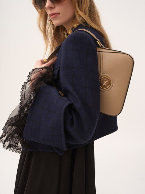 Horse Medal shoulder bag in grained leather