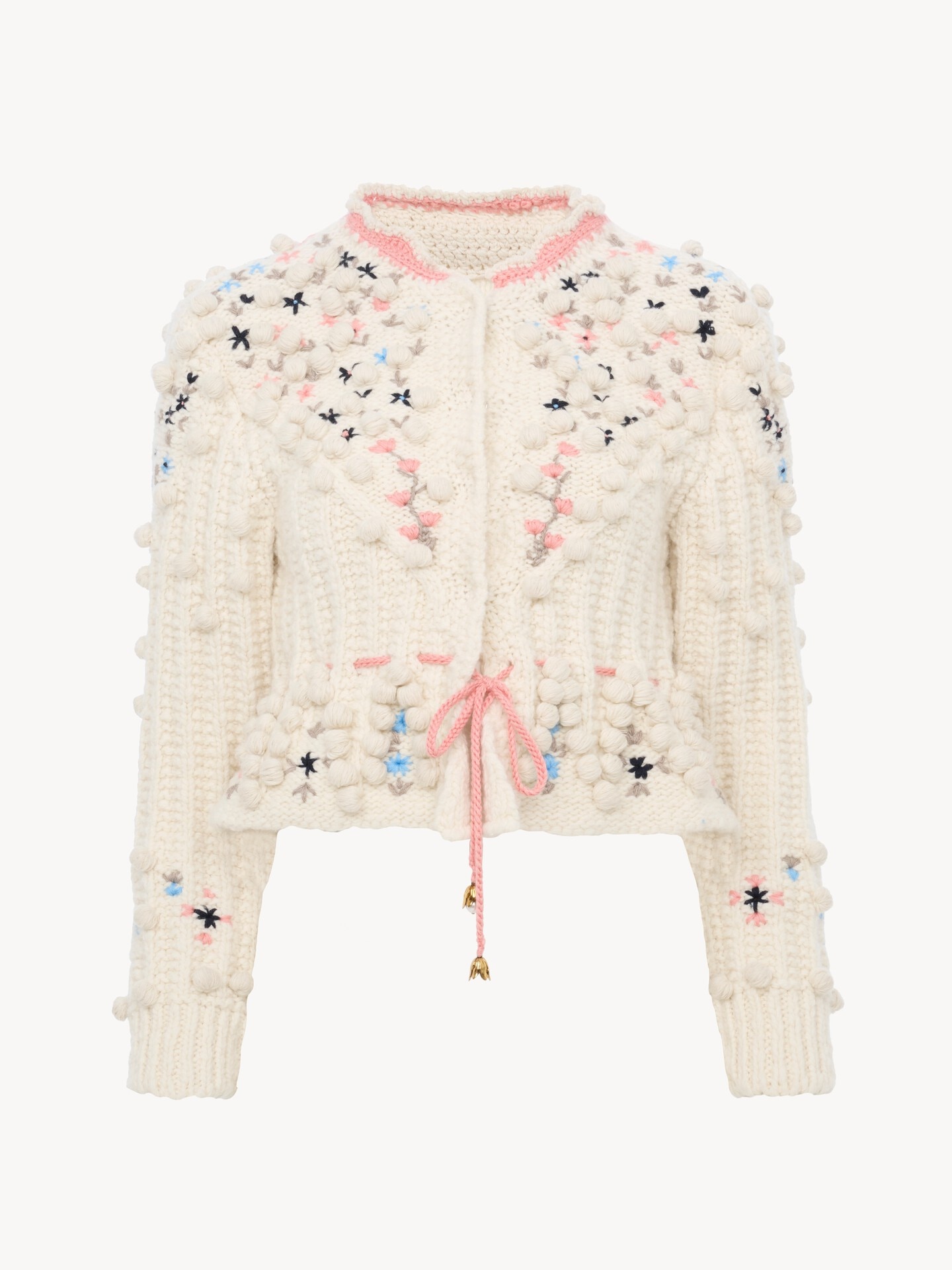 Cropped fitted cardigan in a wool knit - 2.0