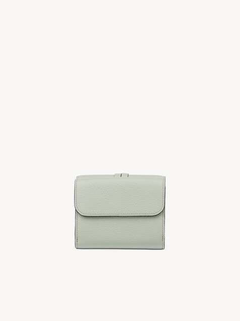 Small Alphabet tri-fold in grained leather