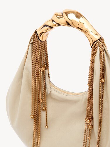 Twisted Shell hobo bag in shiny leather  - 7