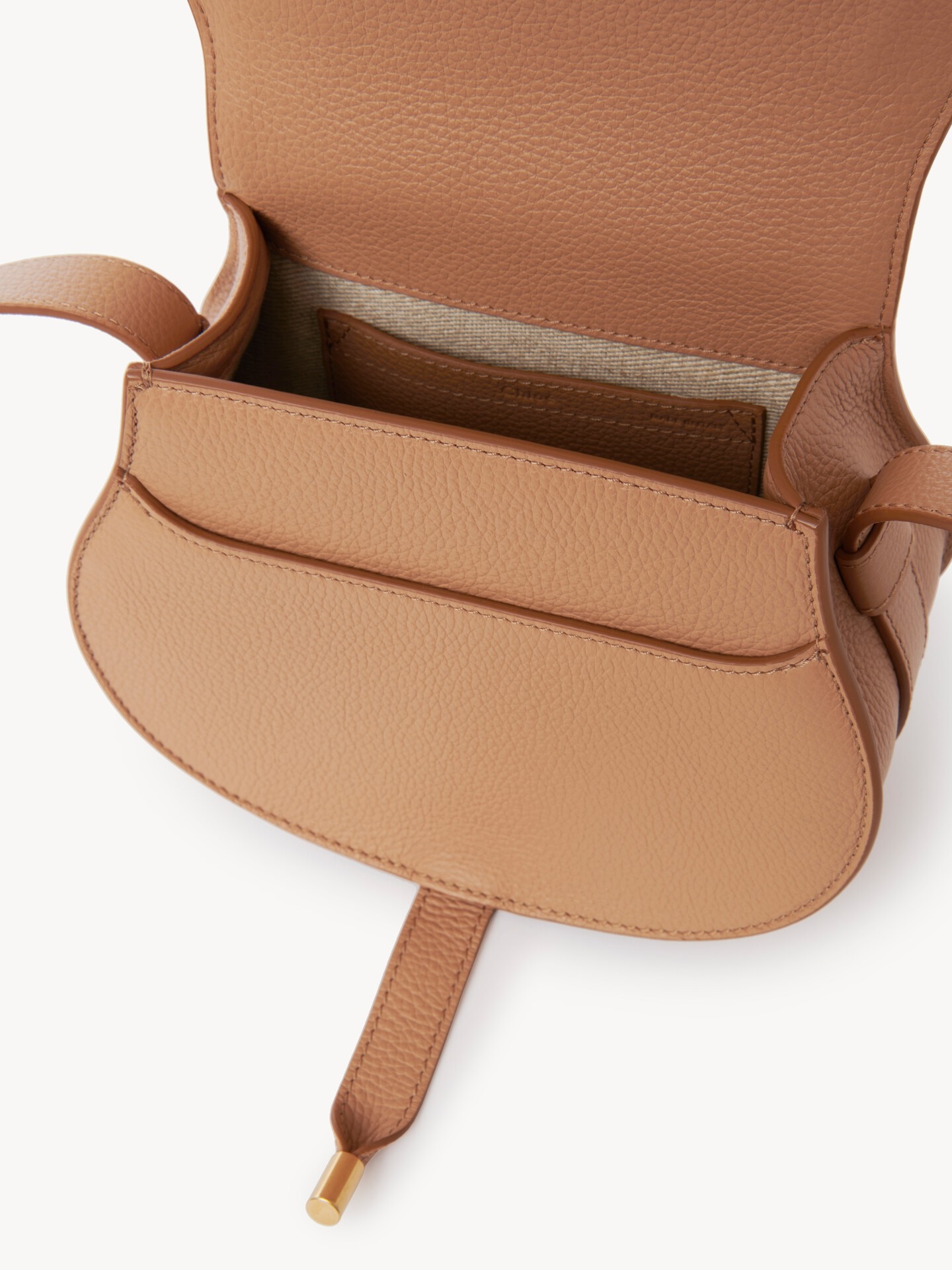 Small Marcie saddle bag in grained leather - 5.0