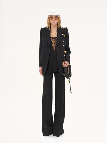 Tailored jacket in wool grain de poudre - 3