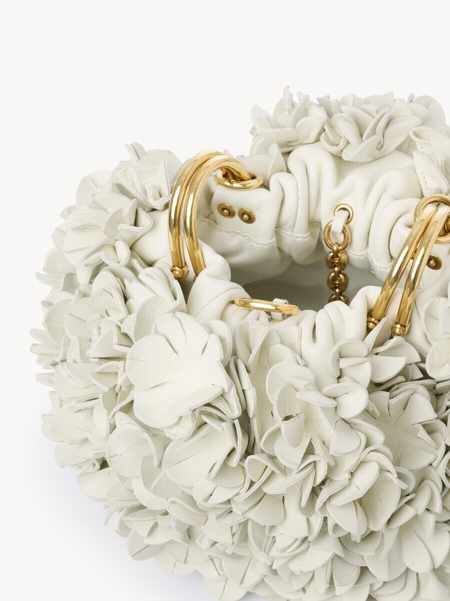 Chlo&eacute; Pliss&eacute; shoulder bag with chain in leather flowers - 5