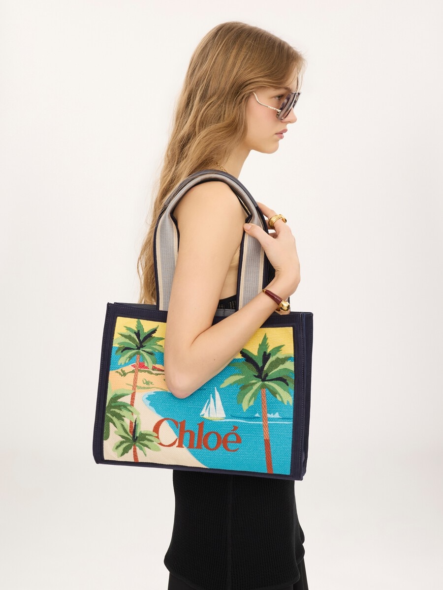 Chlo&eacute; Soleil tote bag in embroidered canvas - 3