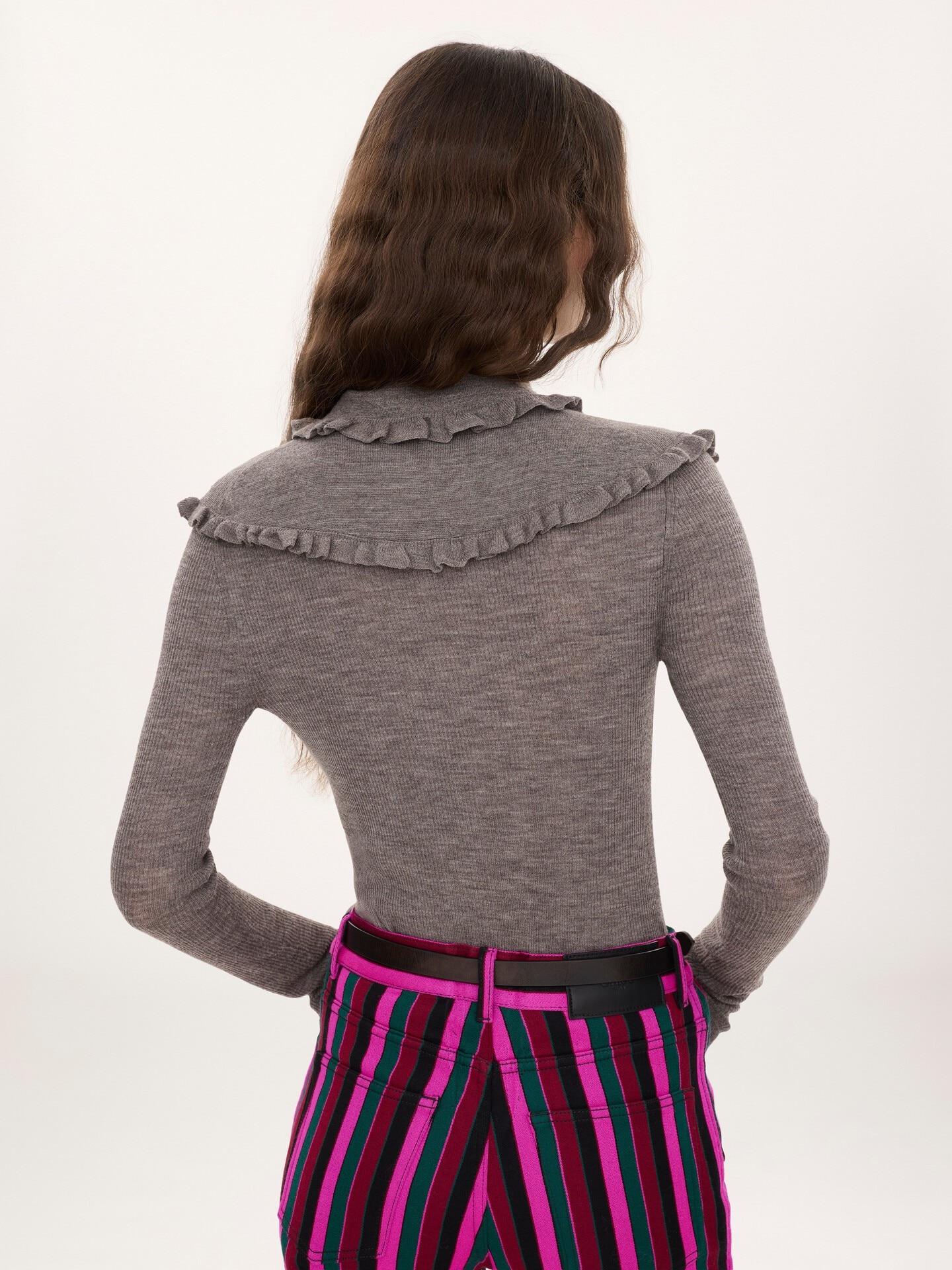 Fitted Henley shirt in a superfine wool knit - 4.0