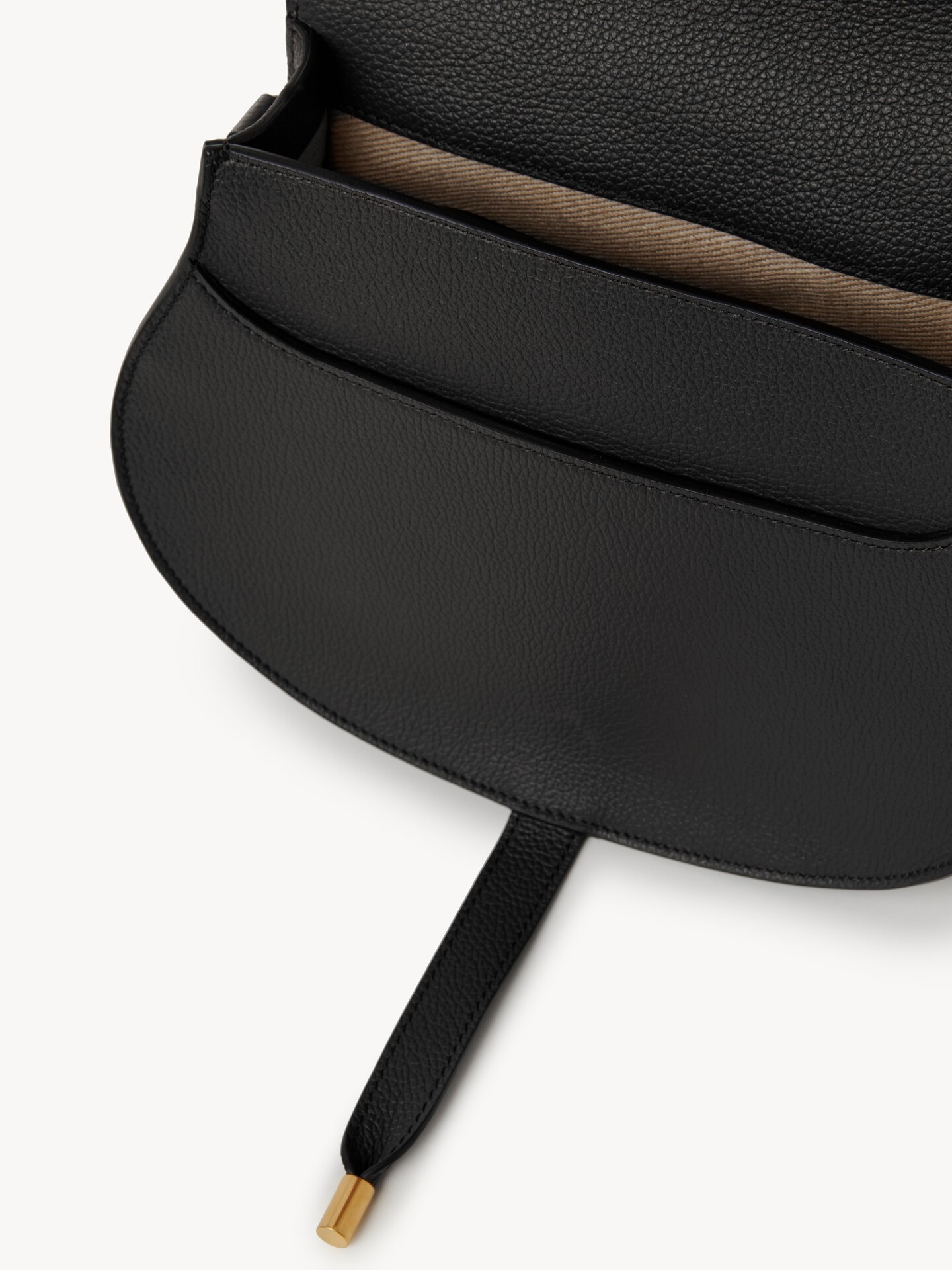 Marcie saddle bag in grained leather - 4.0