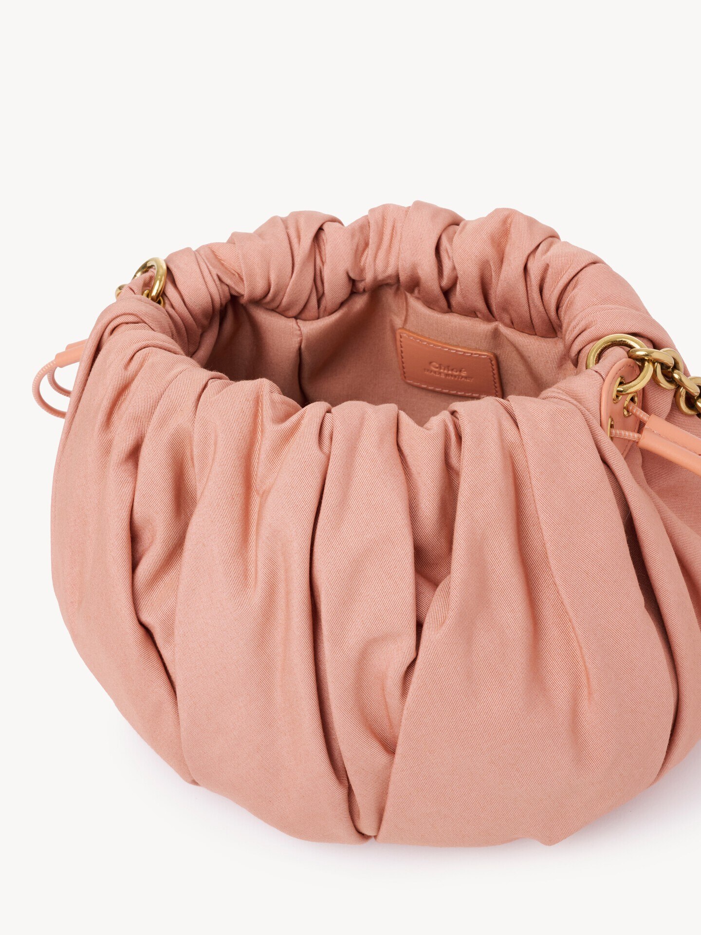 Chlo&eacute; Pliss&eacute; shoulder bag with chain in nylon - 5.0