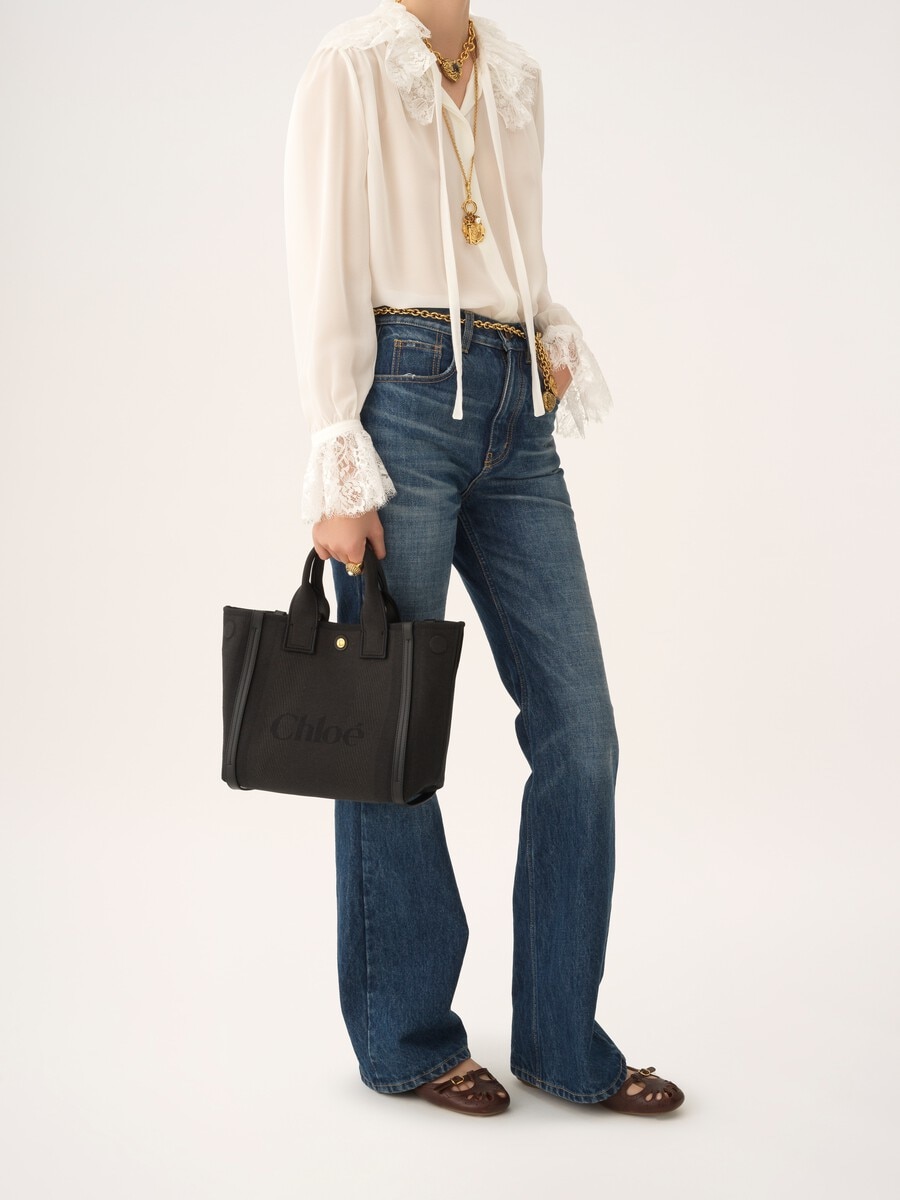Bolso tote peque&ntilde;o Chlo&eacute; Carry de lona - 8