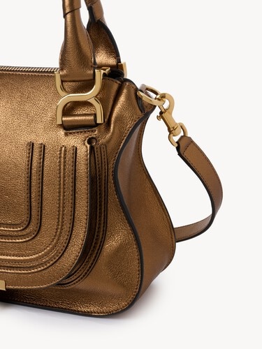 Small Marcie bag in metallized leather - 6