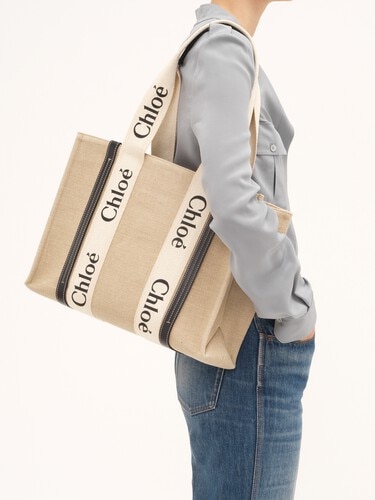 Bolso tote Woody de lino - 3