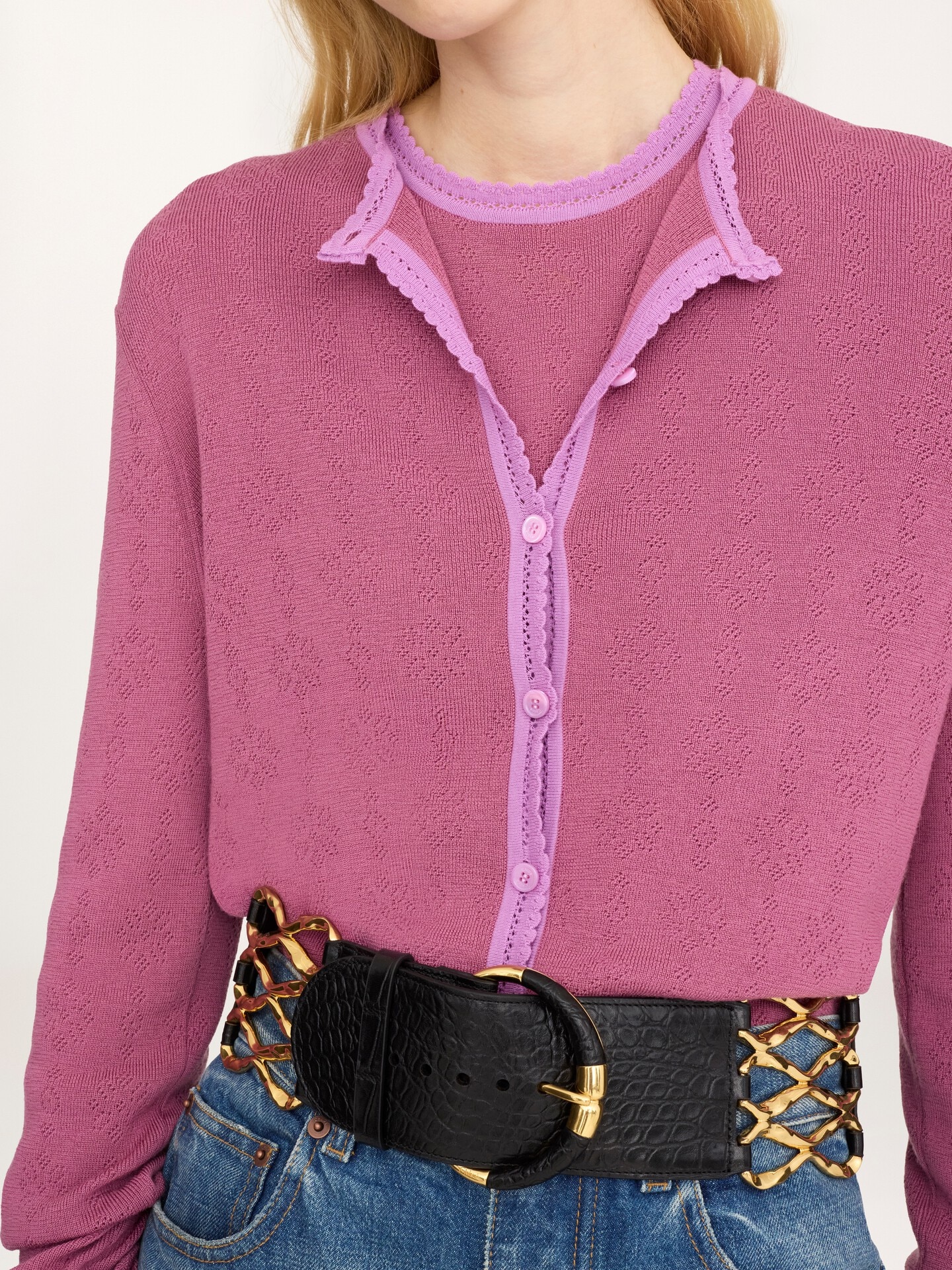 Cardigan ajust&eacute; en maille de laine - 5.0