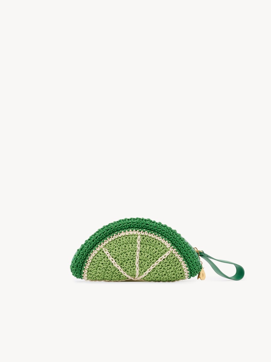 Chlo&eacute; Tropicus Lime Slice pouch in waxed cord - 4