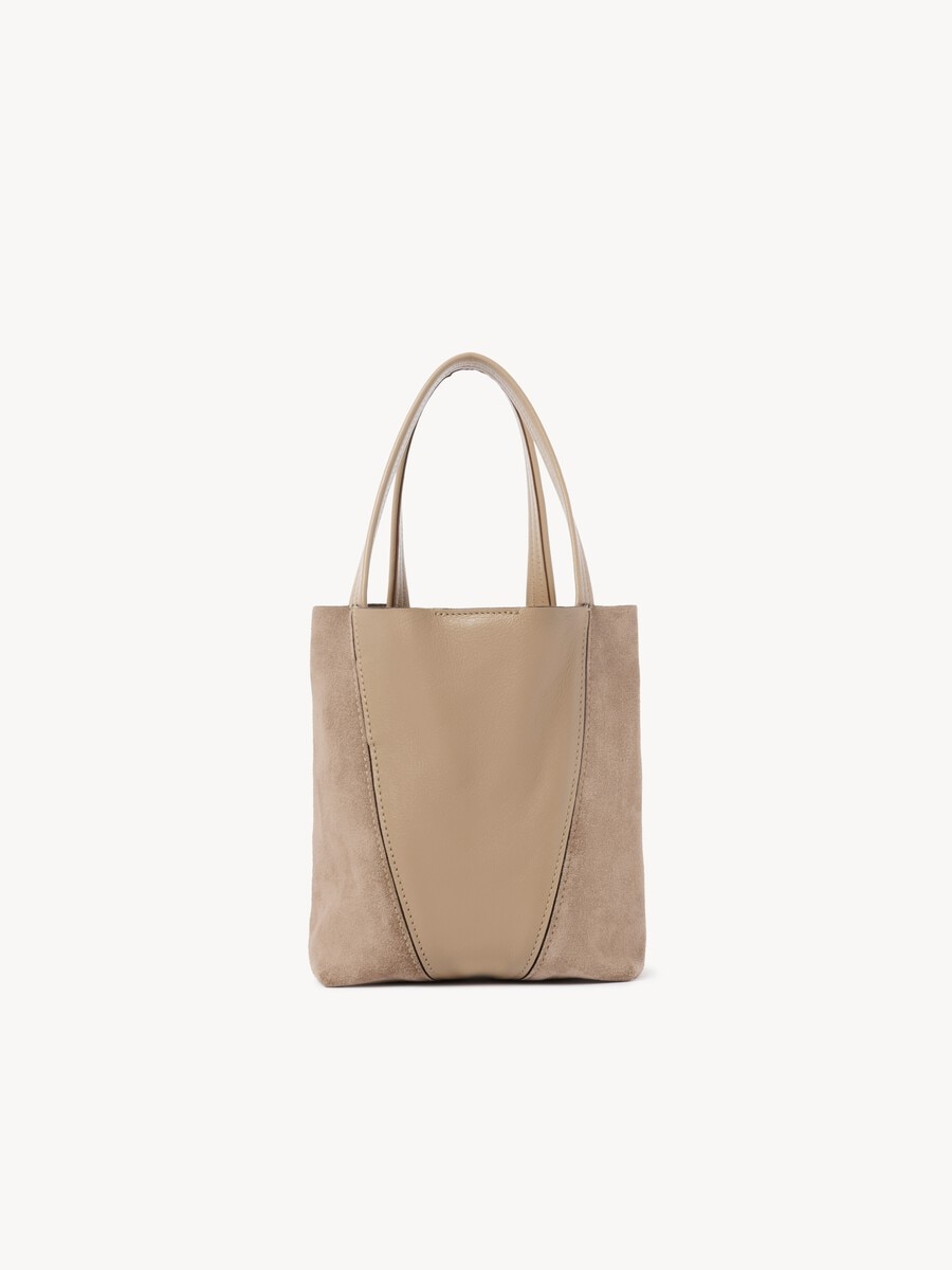 Small Chlo&eacute; Spin tote bag in grained & suede leather - 4