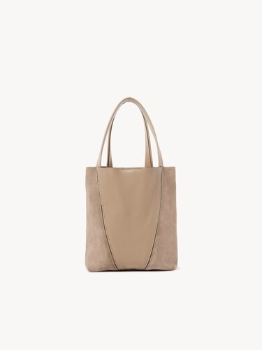 Small Chlo&eacute; Spin tote bag in grained & suede leather - 4