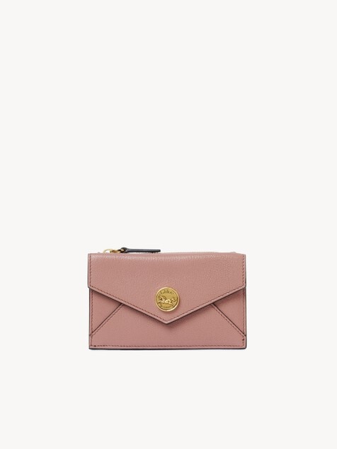 Cartera peque&ntilde;a Envelope con ranuras para tarjetas de cuero granulado