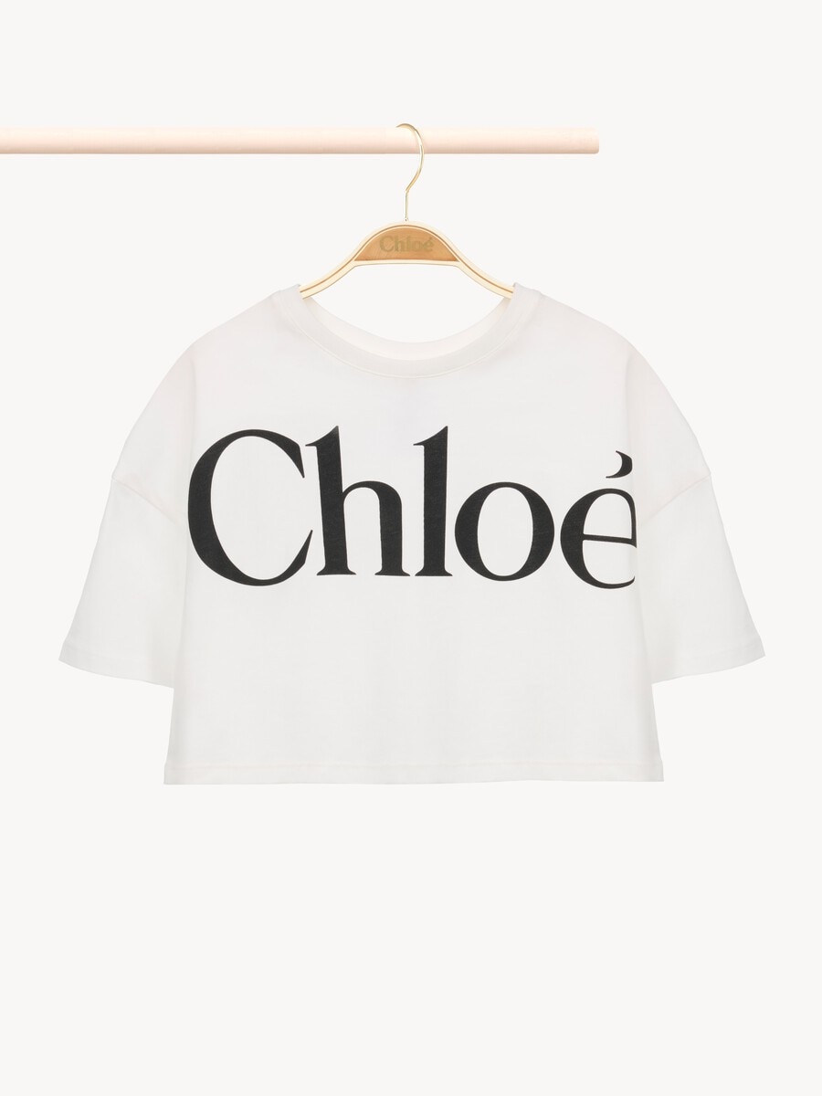 Kids' cropped logo T-shirt - 1