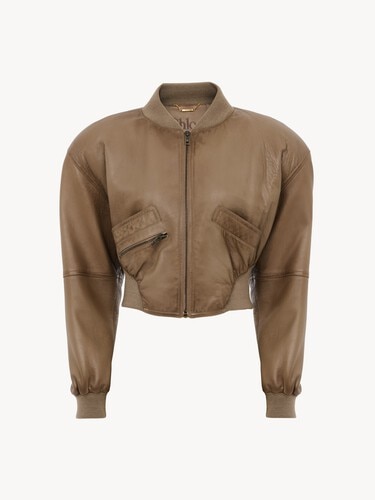 Cropped blouson in leather - 2
