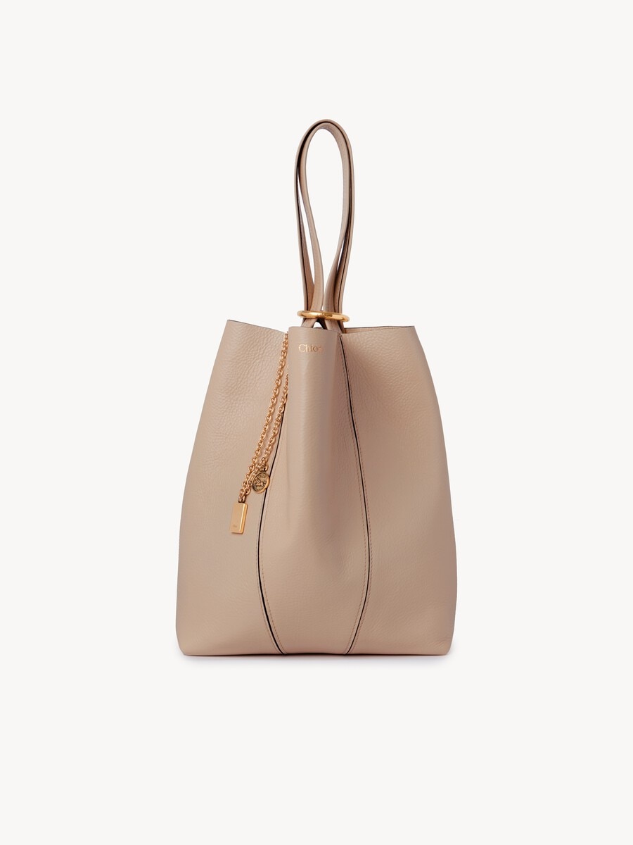 Chlo&eacute; Spin tote bag in grained leather - 1