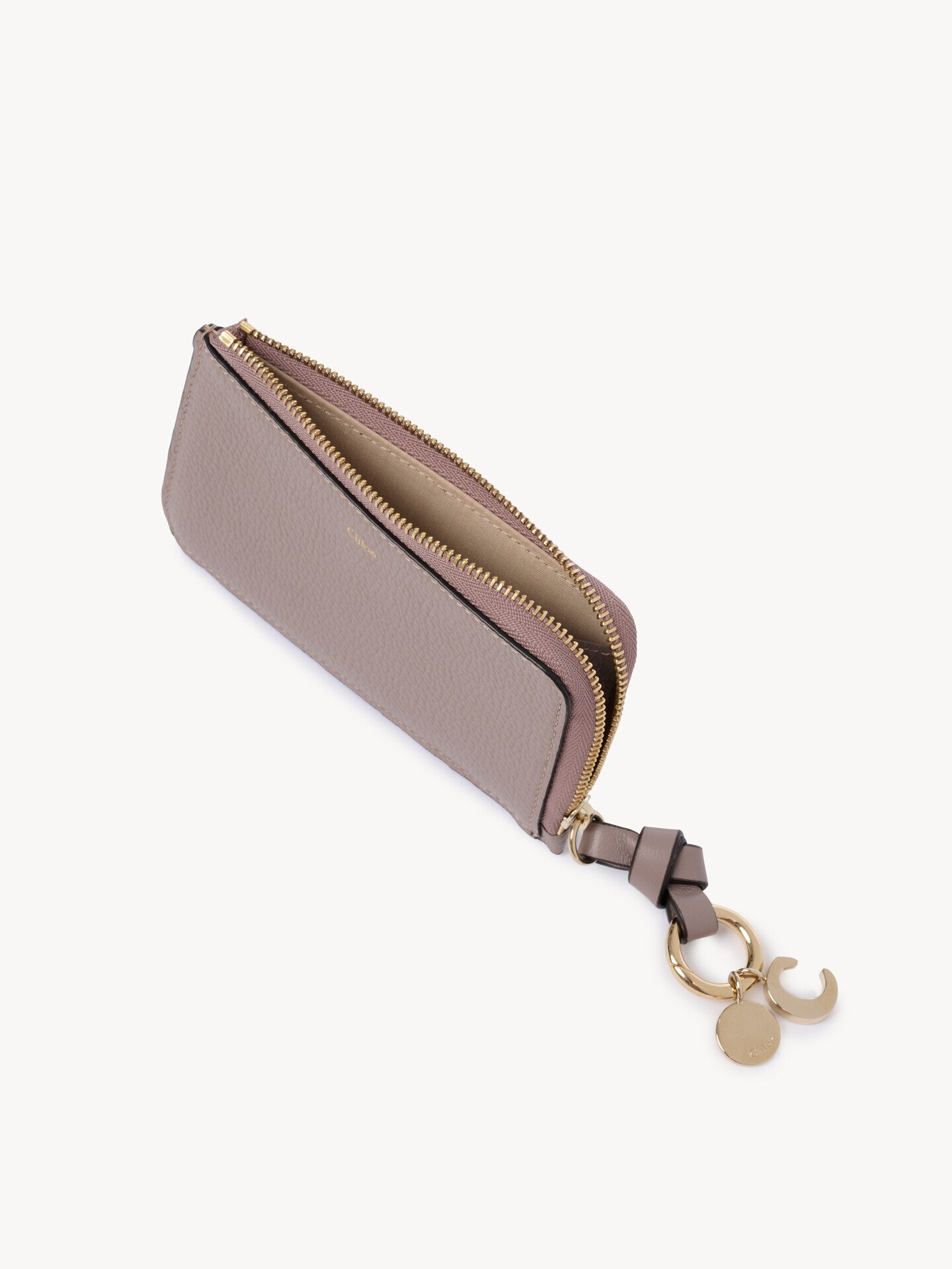 Alphabet wallet in grained leather - 5.0