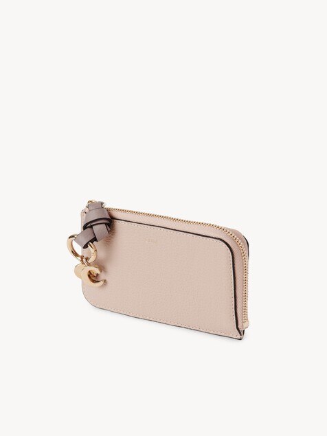 Alphabet wallet in grained leather