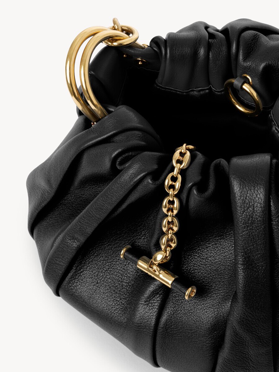 Chlo&eacute; Pliss&eacute; shoulder bag with chain in pleated leather - 5