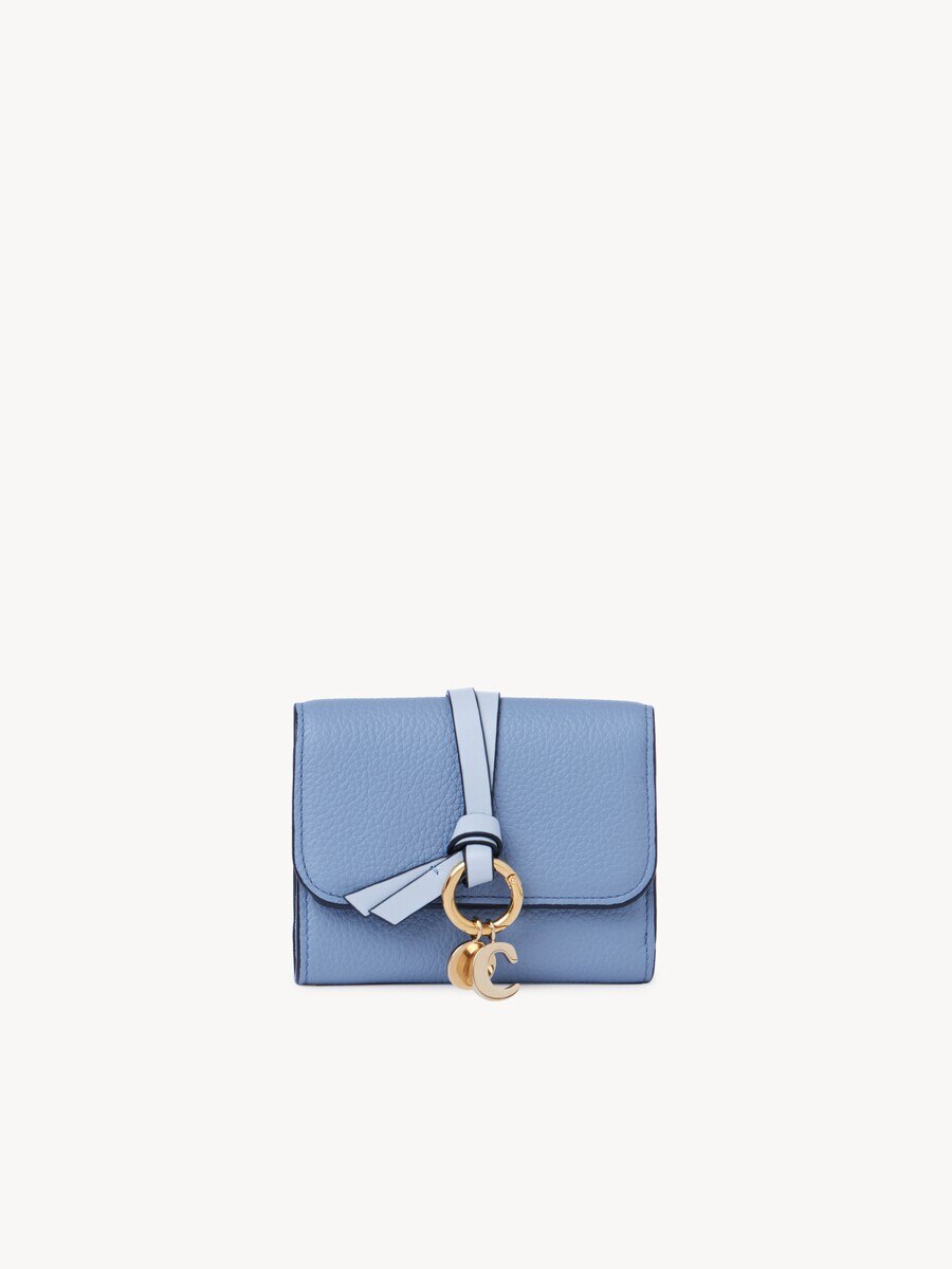 Small Alphabet tri-fold in grained leather - 1