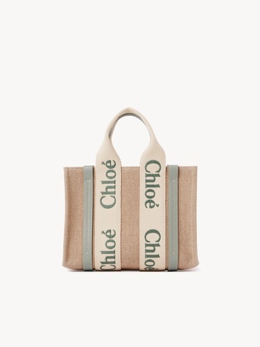 Bolso tote peque&ntilde;o Woody de lino - 5