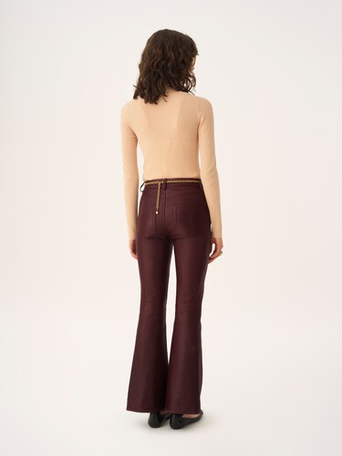 Flared pants in leather - 6