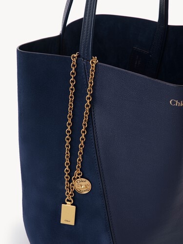 Chlo&eacute; Spin tote bag in grained & suede leather - 6