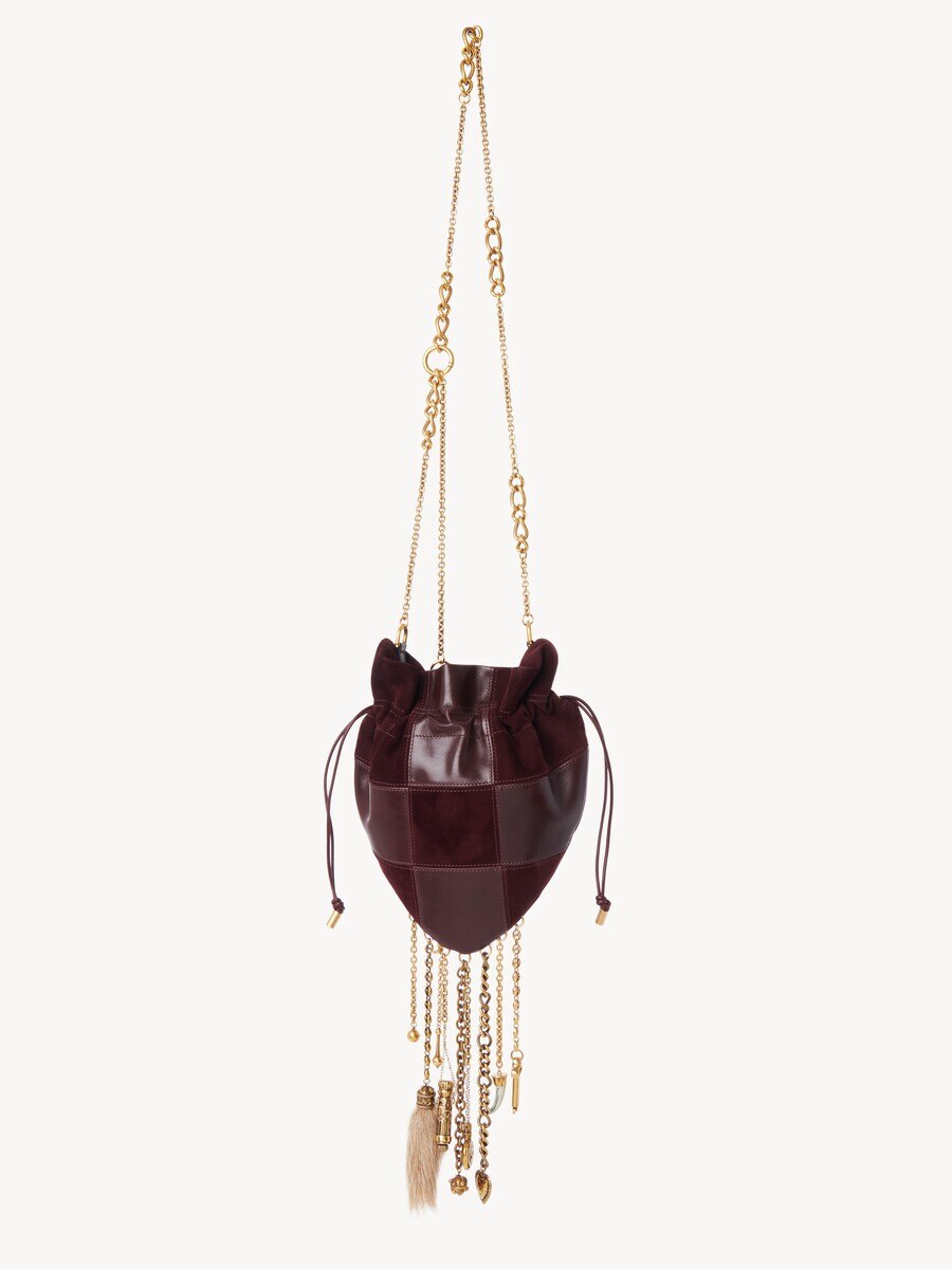 Ch&acirc;teau Treasures crossbody bag in grained & suede leather - 4